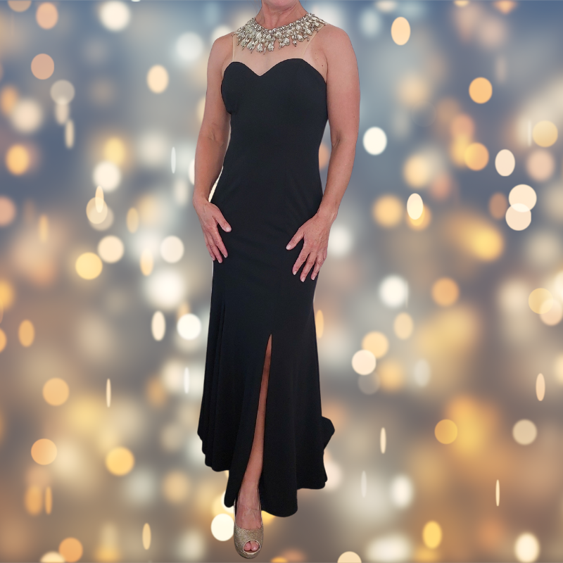 Beiyani black beaded formal/ball dress-size 12-HIRE Anita V Fashion & Beauty Beiyani black beaded formal/ball dress-size 12-HIRE Anita V Fashion & Beauty