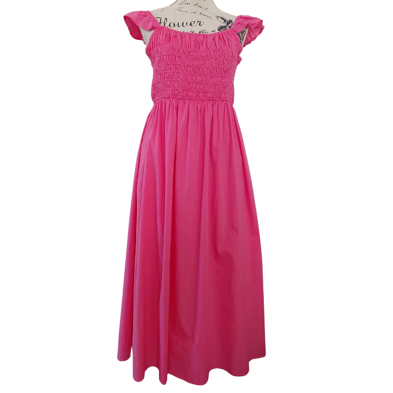 NEW WITH TAGS stories be told pink Summer dress, size 12, retail $179