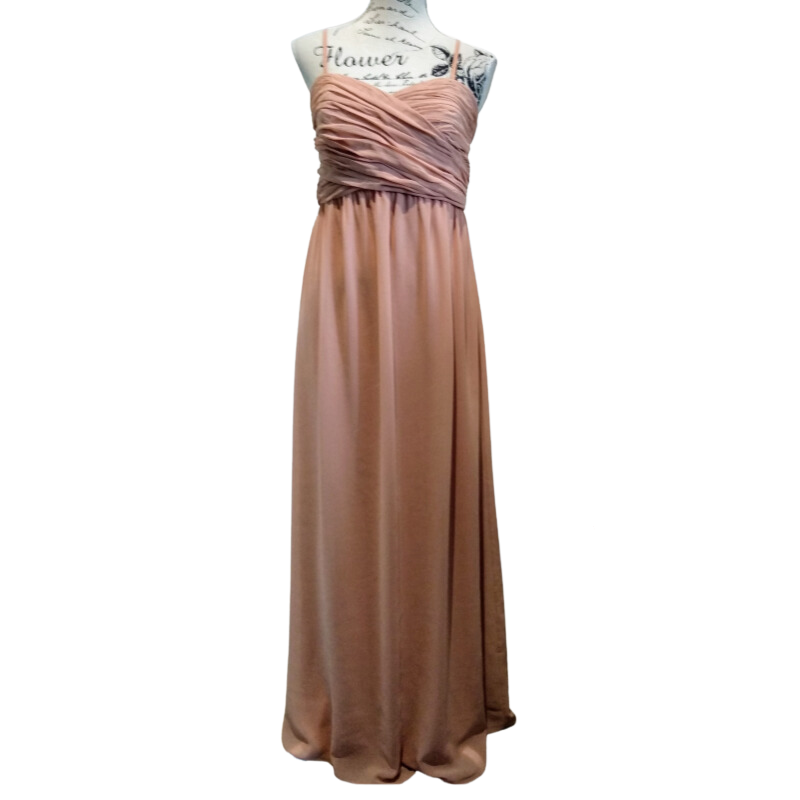 Forecast tan formal/ball dress, size 12, rent $40