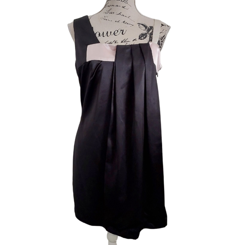 Buonitta black silky cocktail dress, size 12