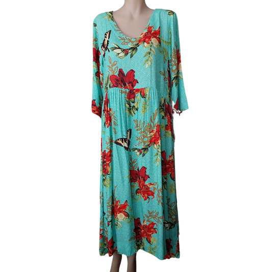 NEW Bittermoon green floral dress size 10/12 Retail $379