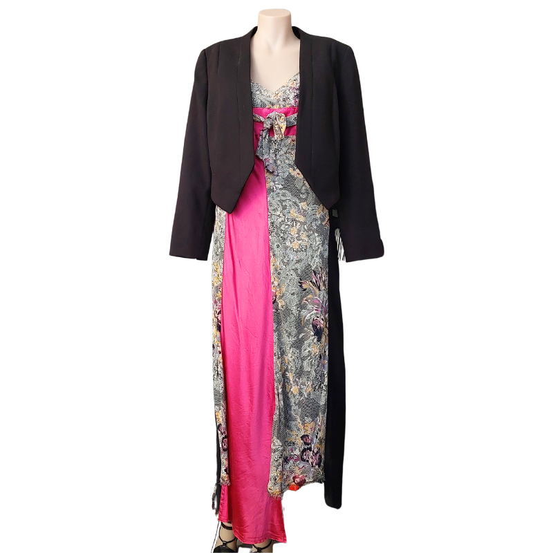 Annah S pastel floral dress, size 14 rent $40