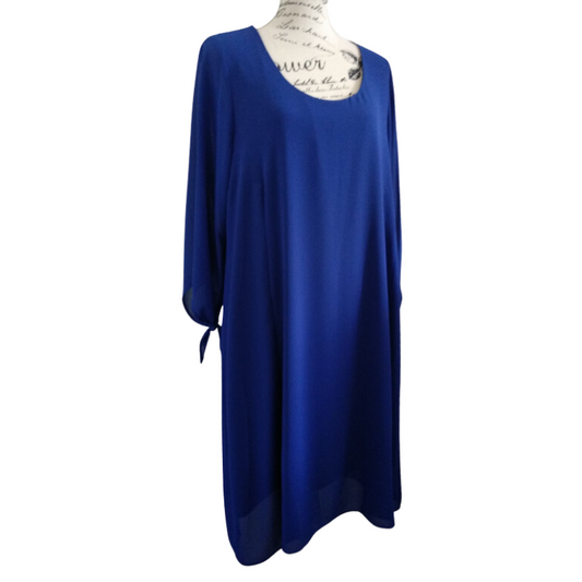 NEW Bittermoon blue chiffon dress size 14 R $279