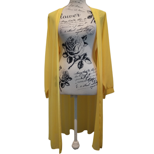 NEW Spring yellow layering coat, size 14