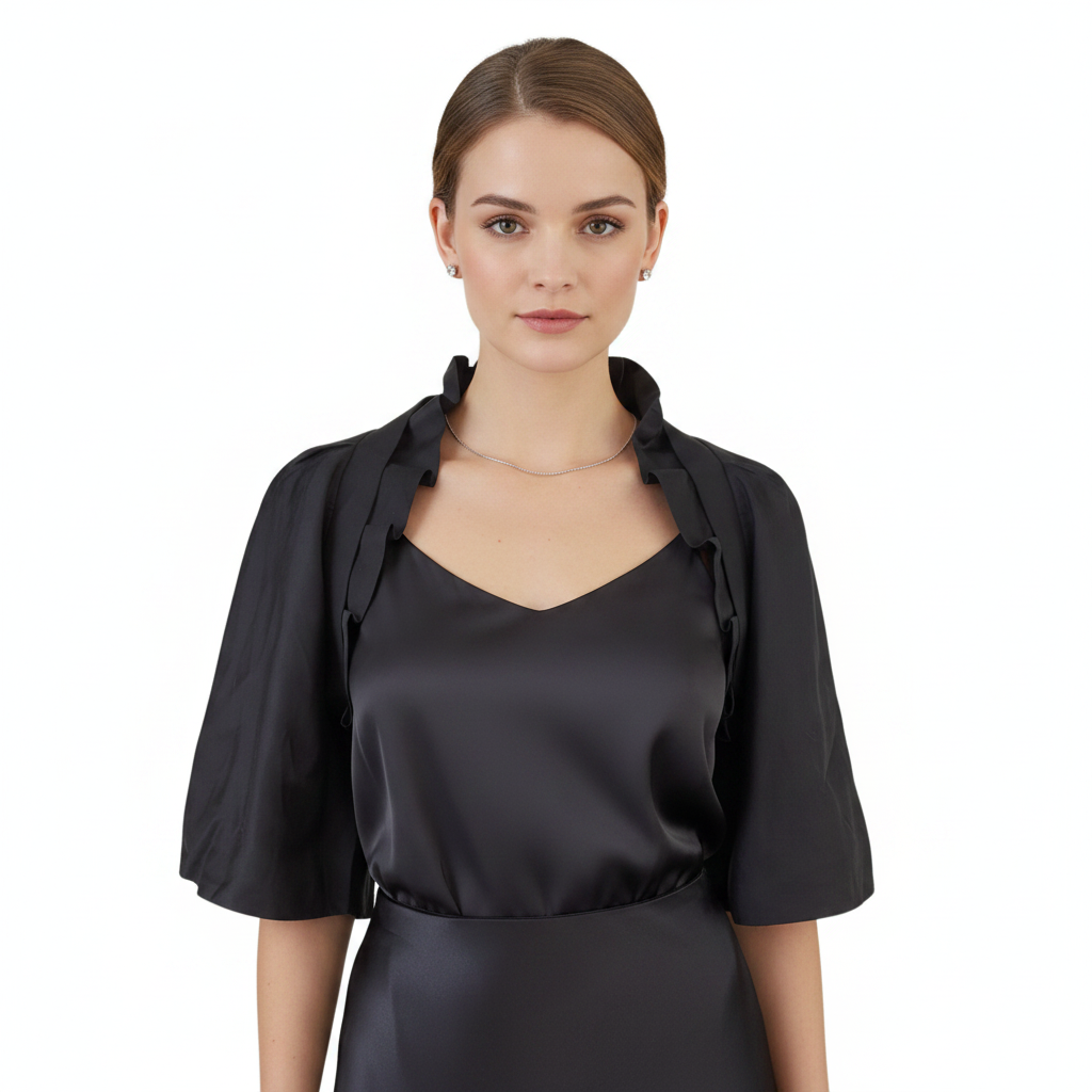 HIRE-Andrea Moore black shrug, size 14
