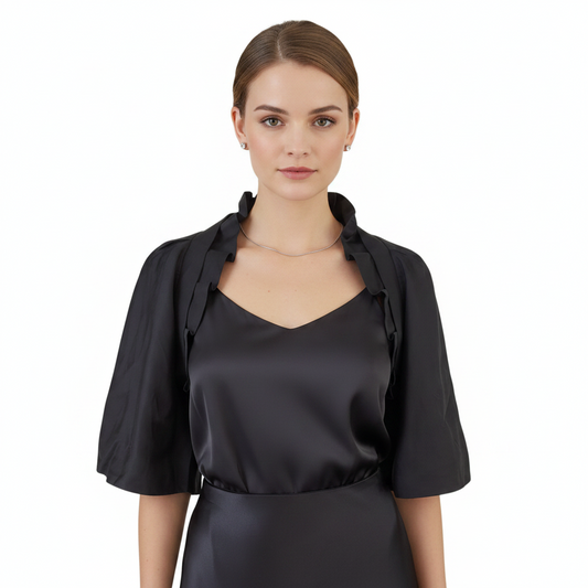 HIRE-Andrea Moore black shrug, size 14