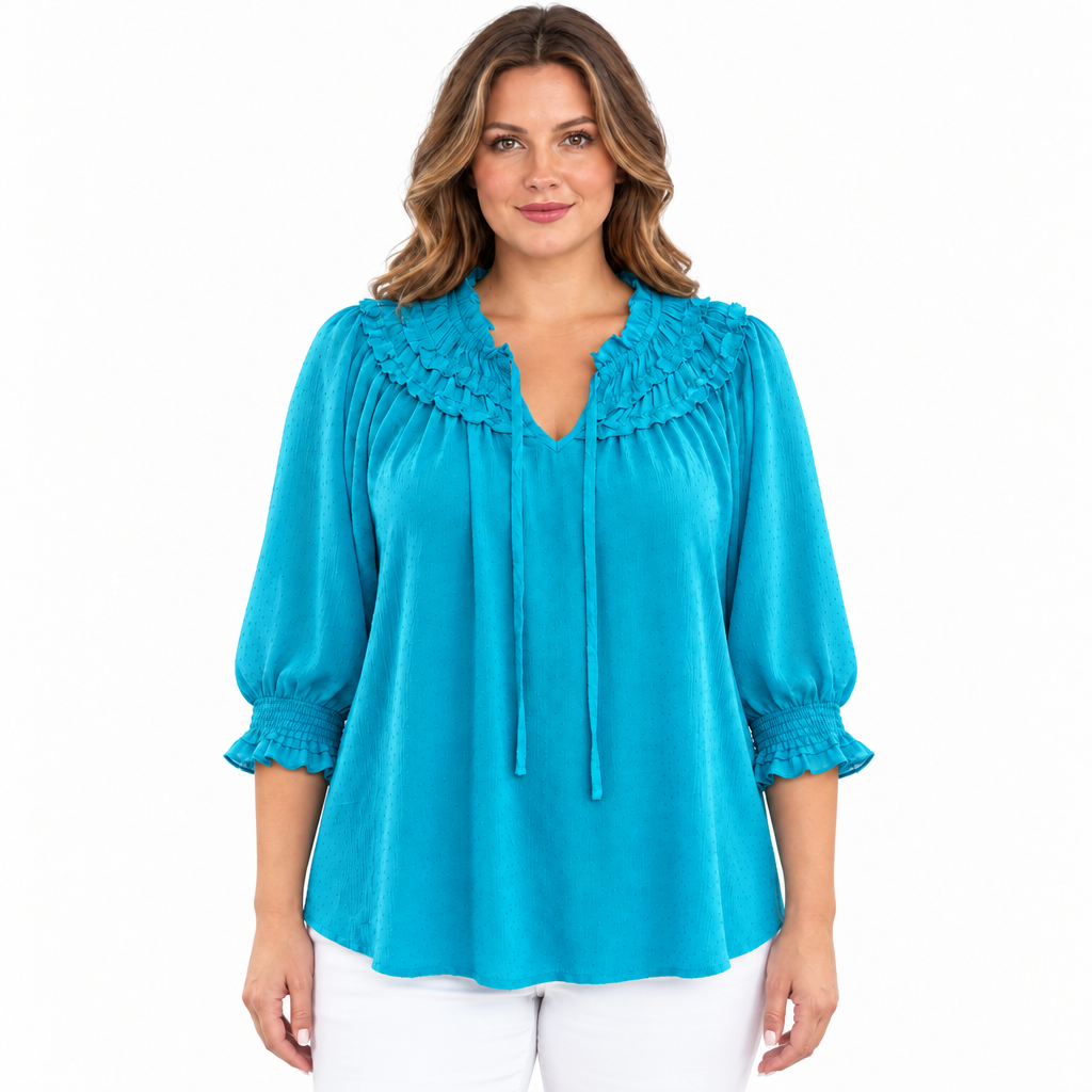 Studio 12 aqua Summer top size 16
