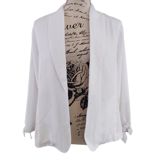 Jeanswest white jacket, size 14-16