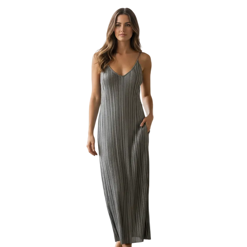 Moochi slate grey formal dress, size 8-HIRE