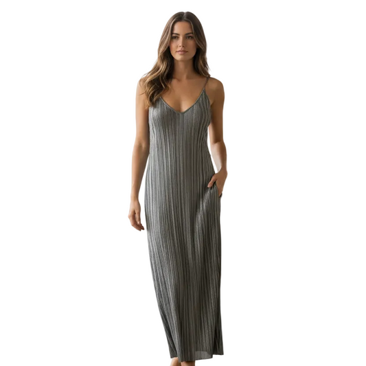 Moochi slate grey formal dress, size 8-HIRE