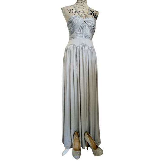 Silver formal/ball dress, size 6
