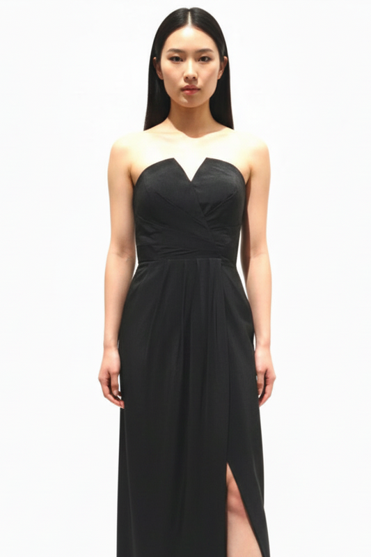 Forever new black silk dress, size 6