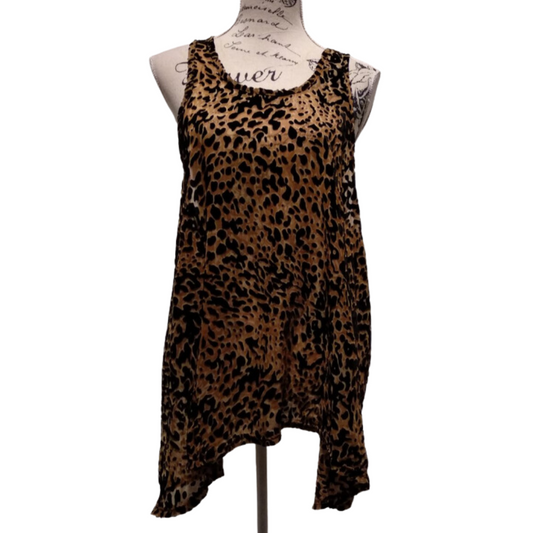 Neon Hart animal print singlet top-XS, fits 8 10