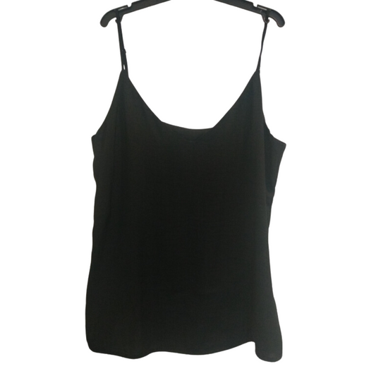 Black silky camisole, size 8