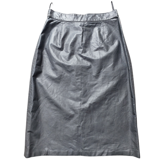 Giradelli charcoal leather skirt, size 8