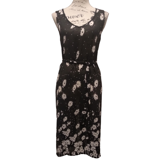 Kilt black & white floral dress, size 8/10