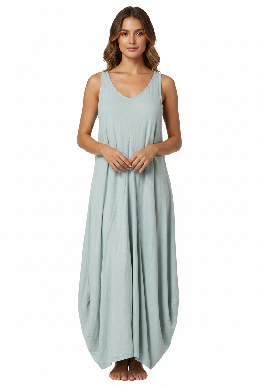 Bazaar light green linen dress, size 8