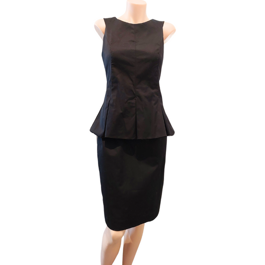 Cue black cocktail/boardroom dress, size 8