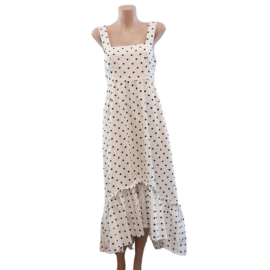 Seed Heritage white polka dot cotton Summer dress 8