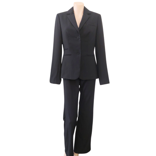New Country Road black suit, size 4/NZ 8, retail $399