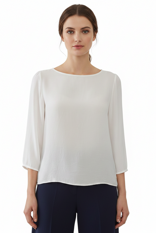 Tommy Hilfiger ivory viscose top size 8