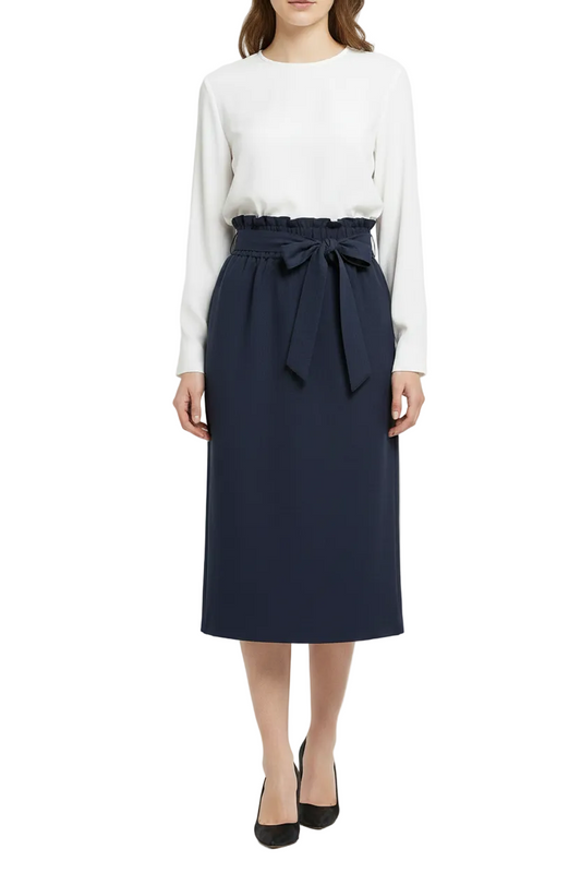 ASOS navy cotton/ linen skirt, size 10