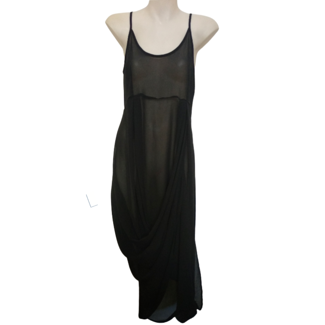 Moochi black chiffon dress, size 8