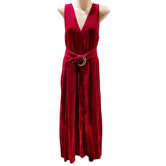 'Emma' red velvet dress by Ruby, size 6/ 8, rent only $40
