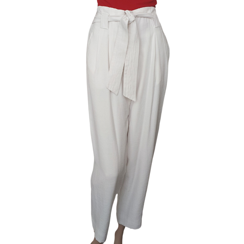 Forever New ivory high waisted Summer pants, size 8