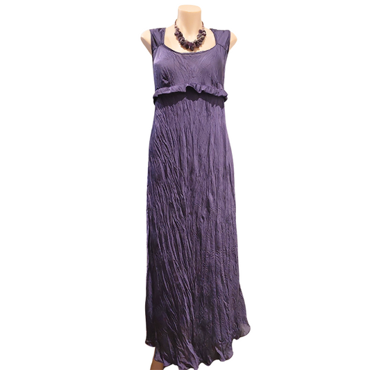 Purple silky dress, size 10-HIRE