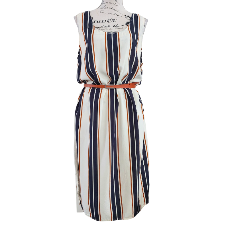 Mi Moso 'Spring' tones striped shift dress, size 14