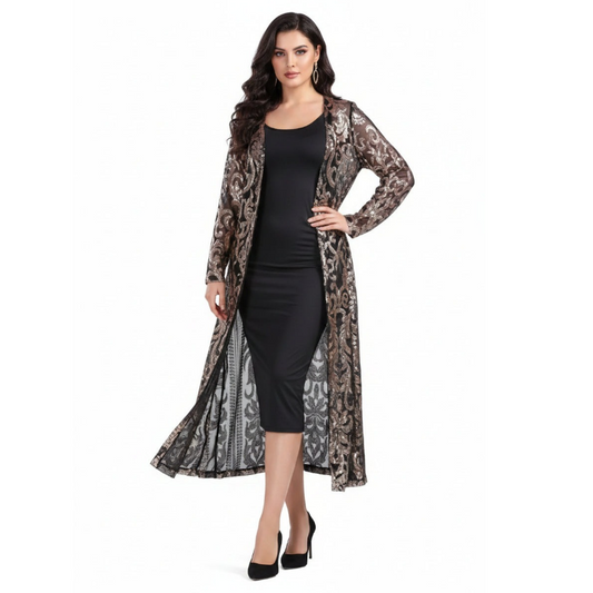 NEW black & rose gold coat, size 10-18