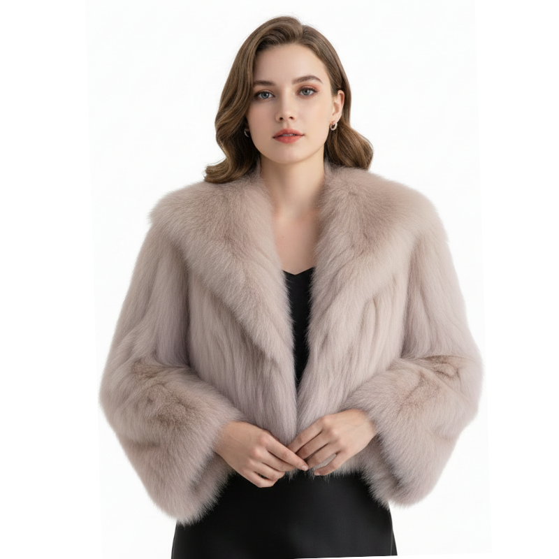 PRE-ORDER-NEW ivory white faux fur cropped jacket, size 8-14, choice of colours