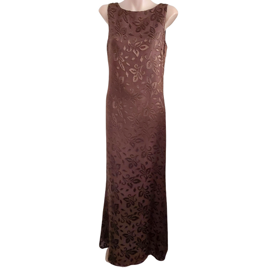 Chocolate brown formal dress, size 8