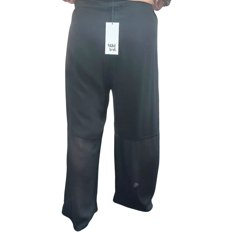 NEW Mild Red Designer black pants, size 14, Retail $395