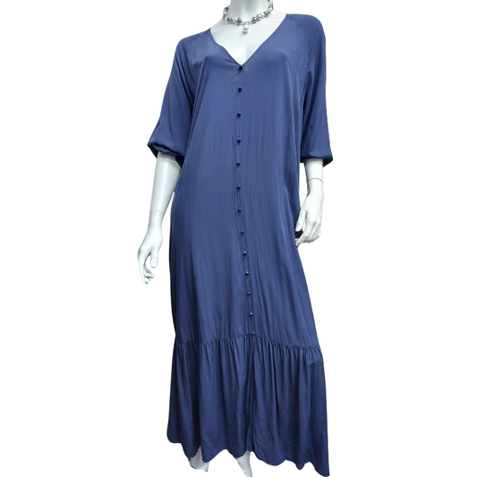 Sass navy viscose dress  size 16