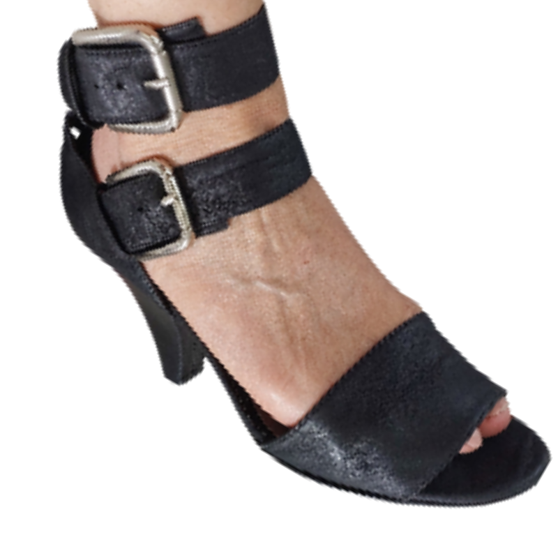 Urban Soul black leather heels, size 8.5