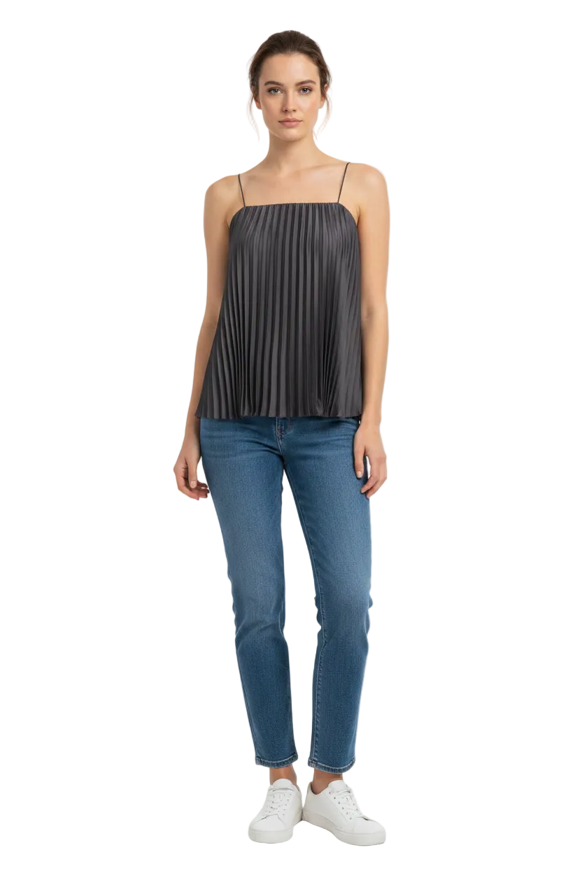 Country Road black pleated top, size 10