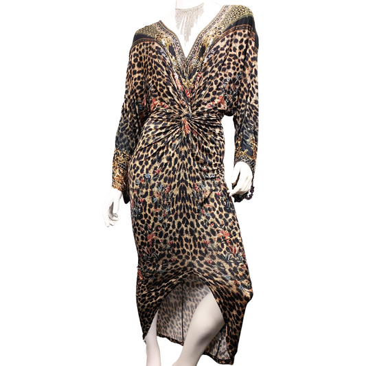 Camilla Autumn tones midi dress, size 10