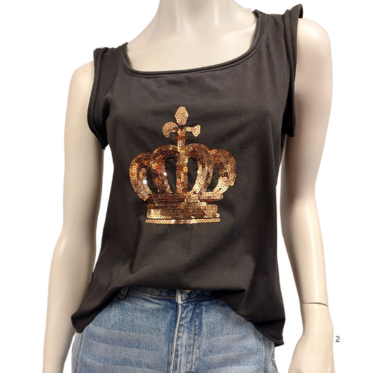 Curate black crown top, size S 10-12