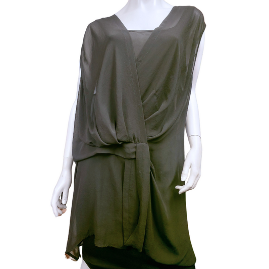 Nicola Waite Designer black layering top, size 5, 14-16