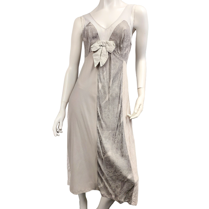 Annah S grey neutral tones dress-M-10/12