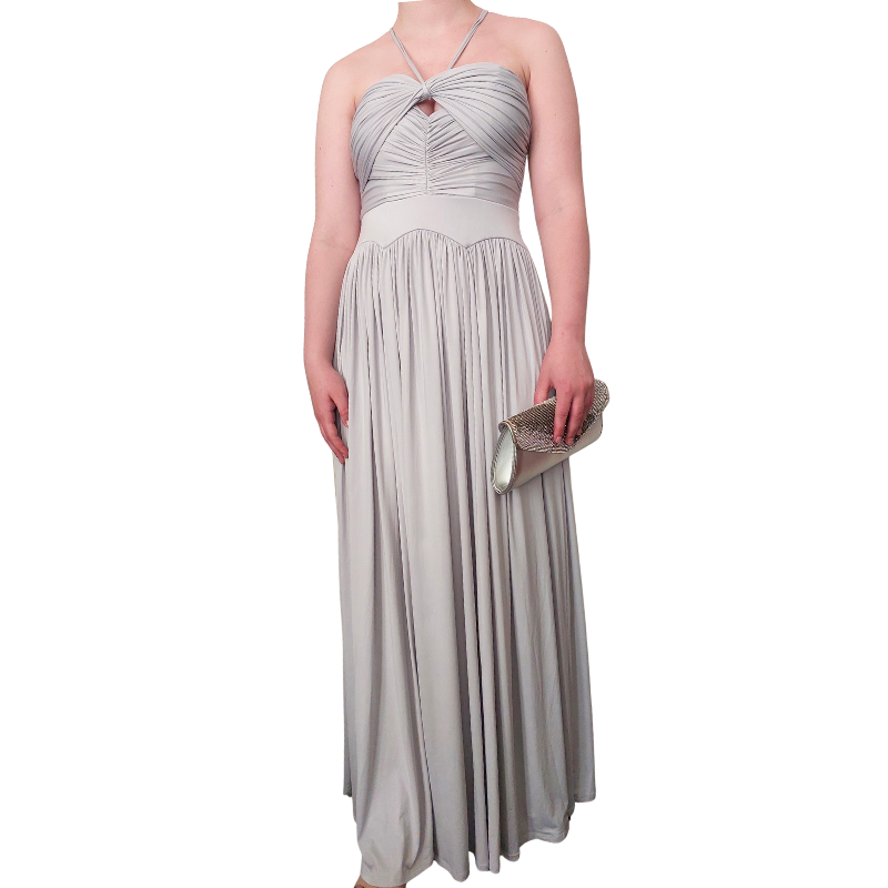 Silver formal/ball dress, size 6-HIRE