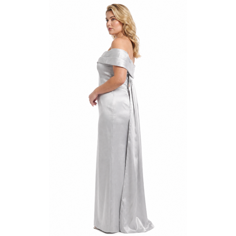 Designer Ailee Millar-Dolly Varden/ silver wedding dress 12/14