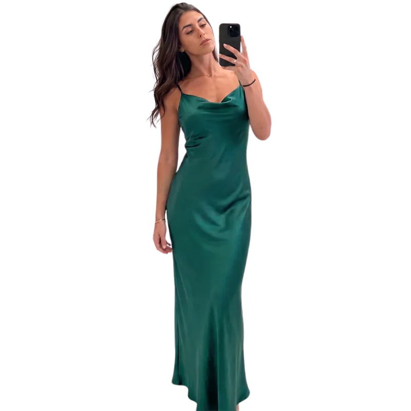 Blak Luxe teal green silky formal/ball dress, size 12