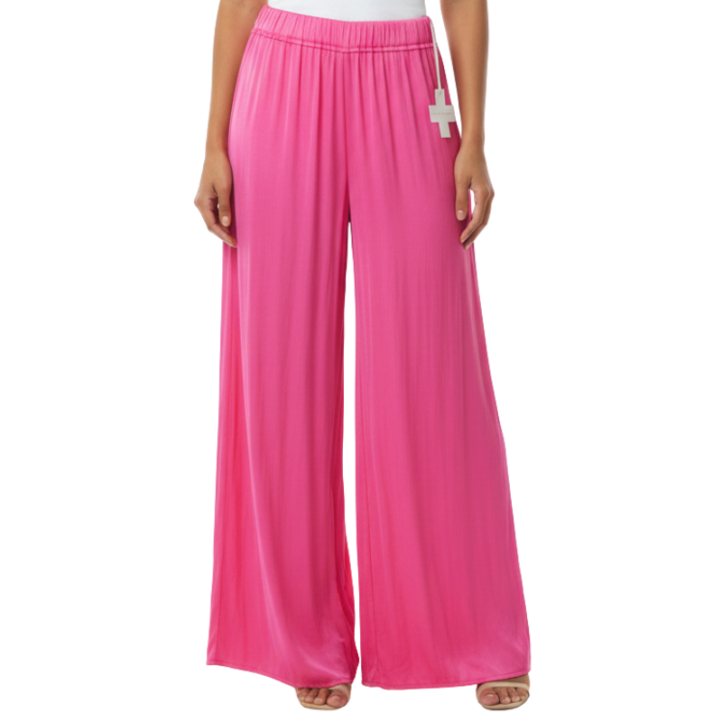 Stella + Gemma pink wide leg silky pants, size 10