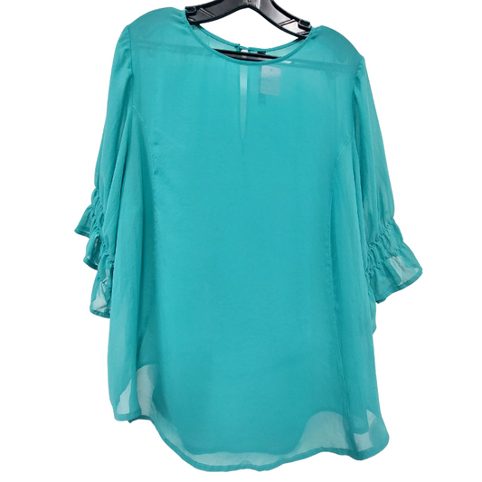 Moochi aqua chiffon top, size 16