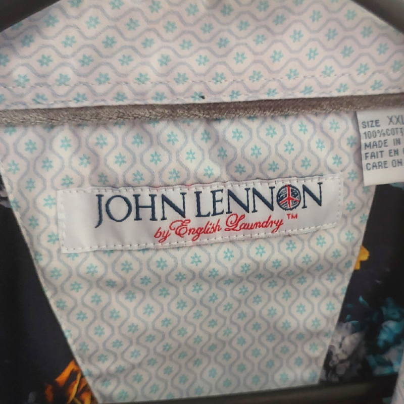 NEW John Lennon men's floral shirt, xxl