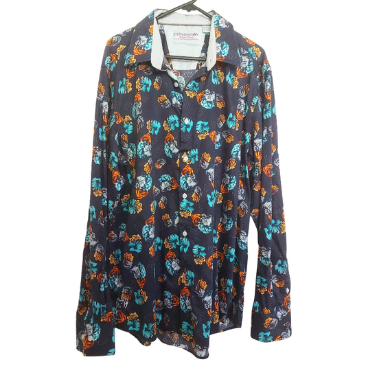 NEW John Lennon men's floral shirt, xxl