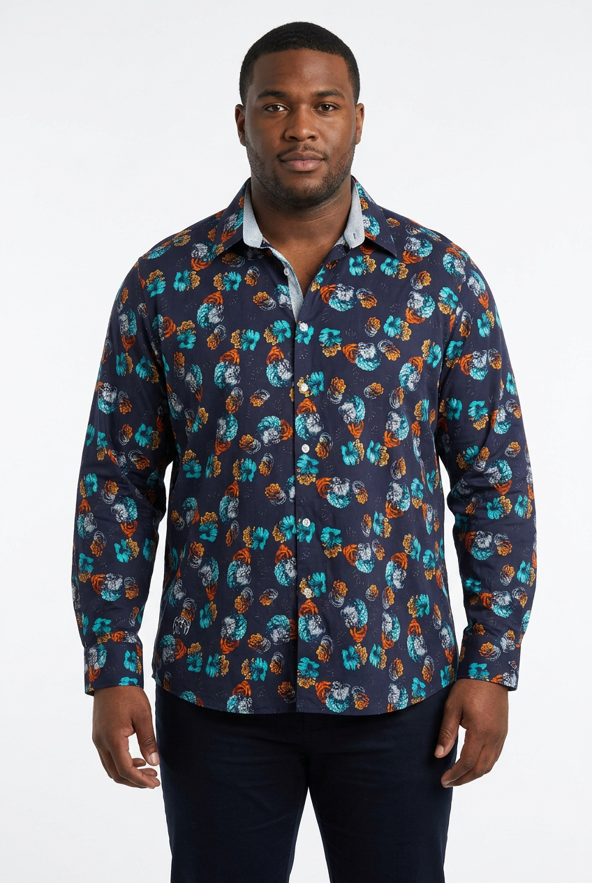 NEW John Lennon men's floral shirt, xxl
